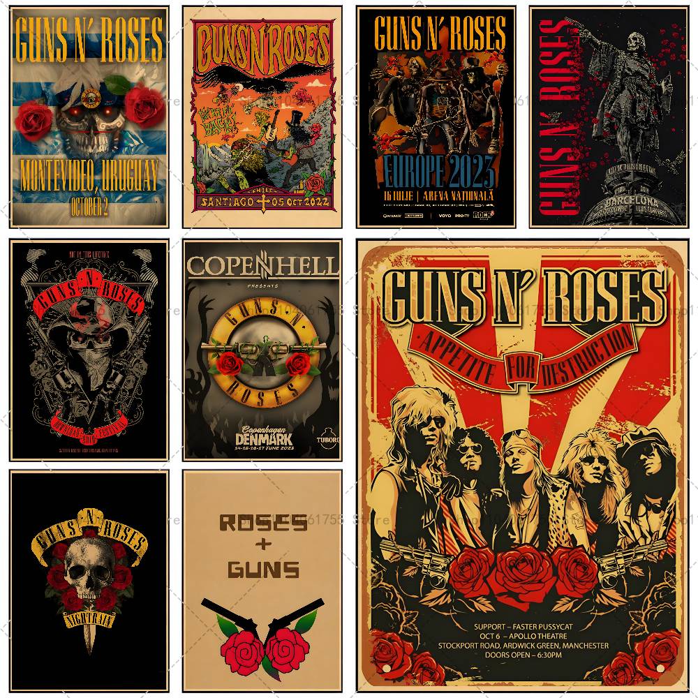 Home Security Gun - Rock Band G-Guns n R-Roses Poster