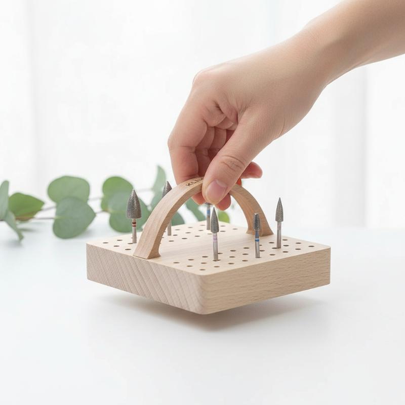 Home Security Units - 54 Hole Wooden Polishing Head Storage