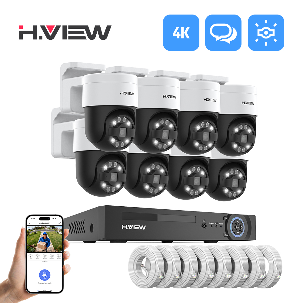 Home Security And Camera Systems - H.view 8Ch 4K 5MP 8MP Cctv