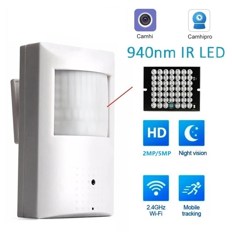 Home Security Hidden Cameras - Camhi Mini WiFi Camera PIR Shape