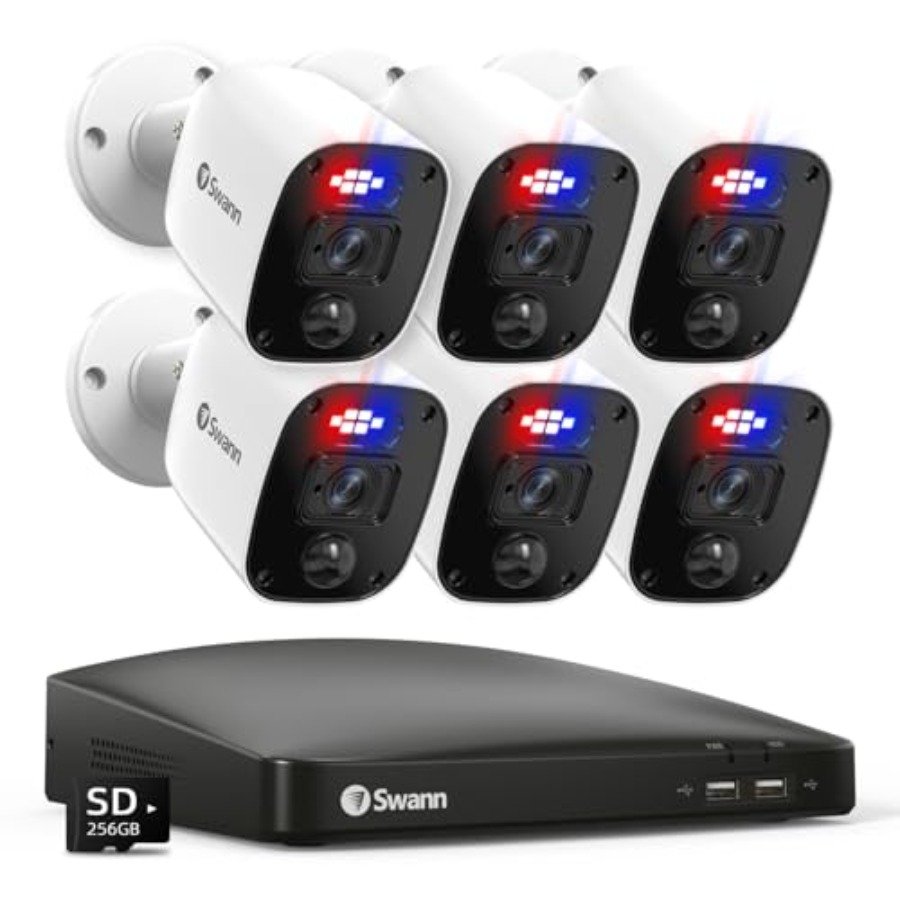 Home Security And Camera Systems - Home Security Camera System: 6-cam H.265