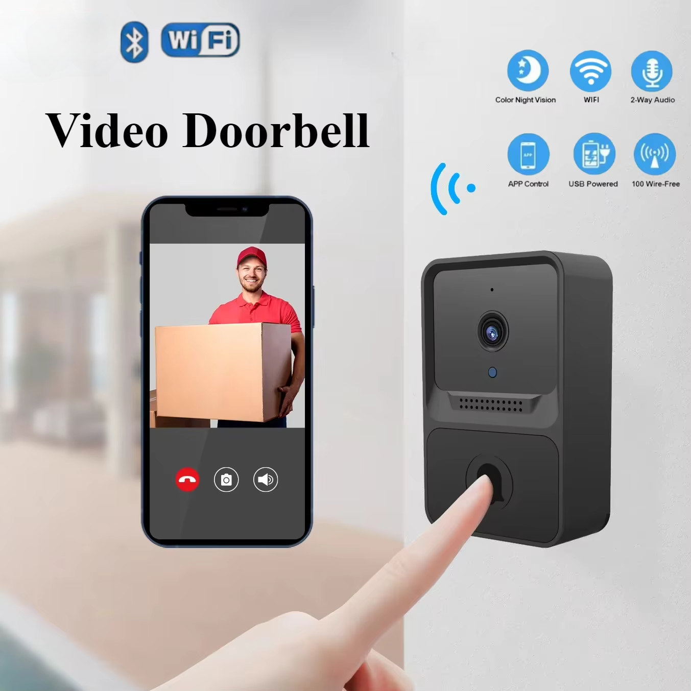 Wireless Doorbell Camera Wifi  - đánh giá và giá Home Security Ring Camera