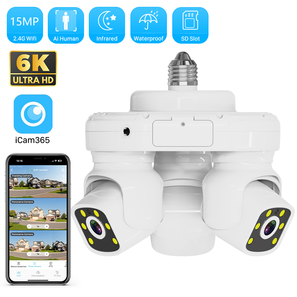Smart 15MP Triple-Lens Bulb Se - đánh giá và giá Home Security With Monitoring