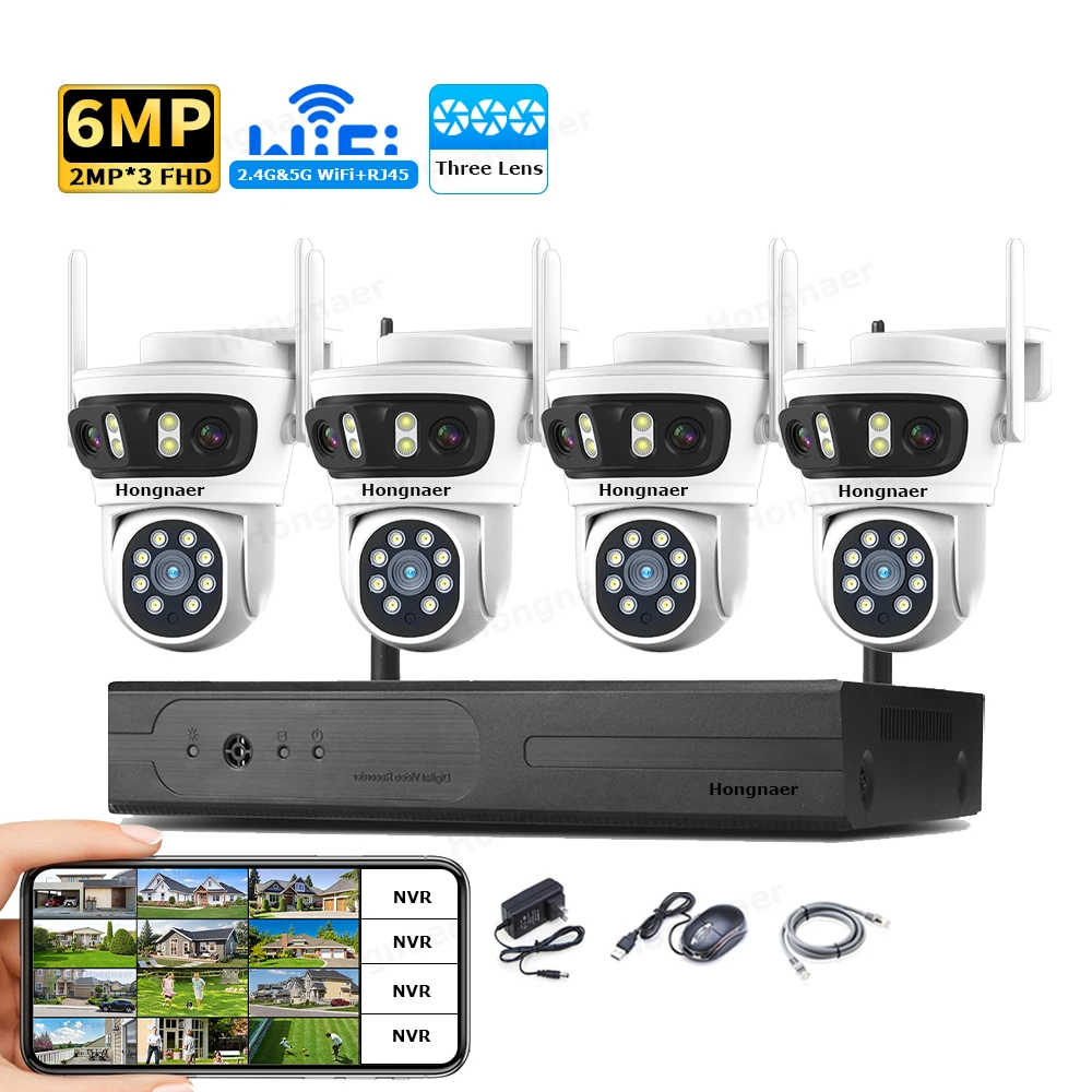 2026 Hongnaer 6MP 4CH 3 Lens 2 - đánh giá và giá Home Security Systems Wireless