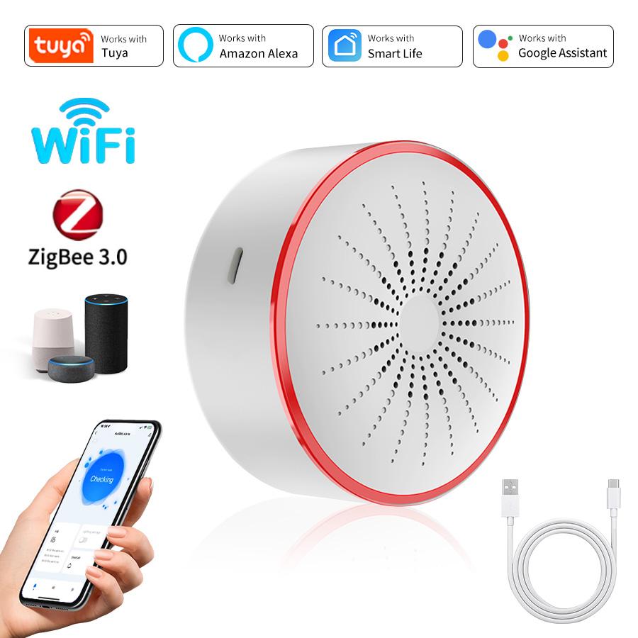 Tuya ZigBee Smart Siren 85DB W - đánh giá và giá Home Security Siren