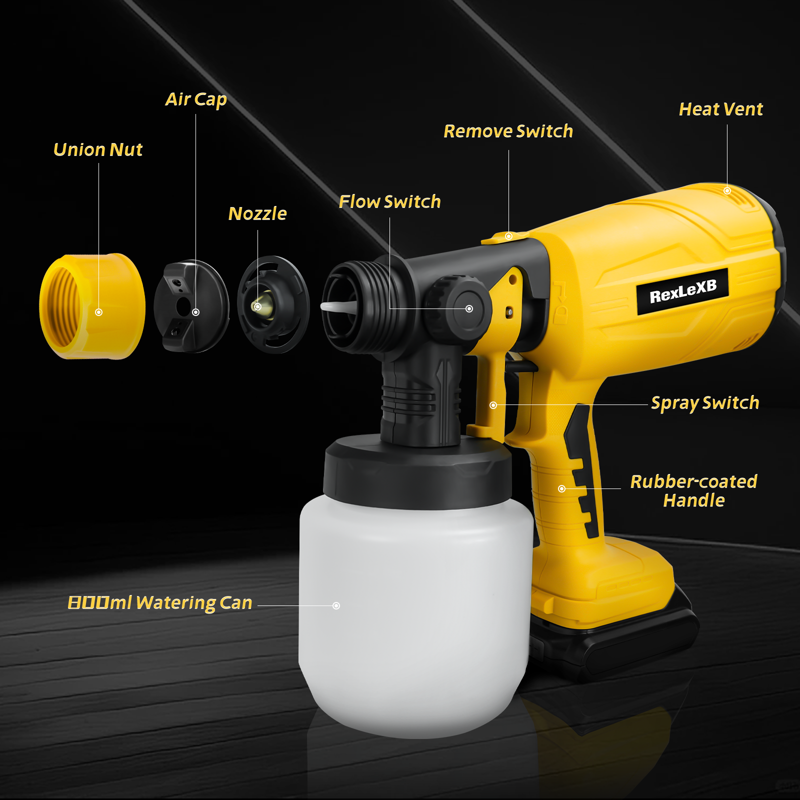 800ML Cordless Electric Spray  - đánh giá và giá Home Security Gun