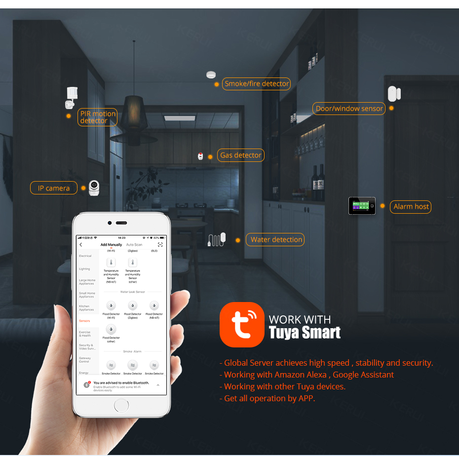 KERUI Smart  WiFi Water Sensor - đánh giá và giá Home Security With Monitoring