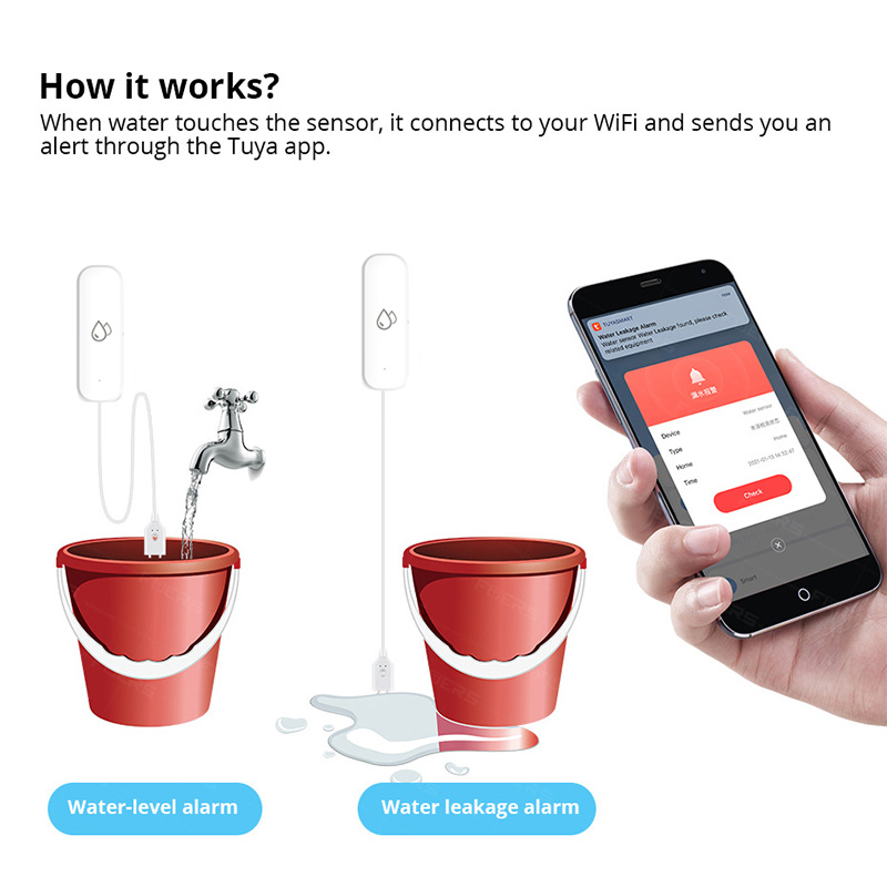 Tuya WiFi Water Leakage Alarm  - đánh giá và giá Home Security With Monitoring