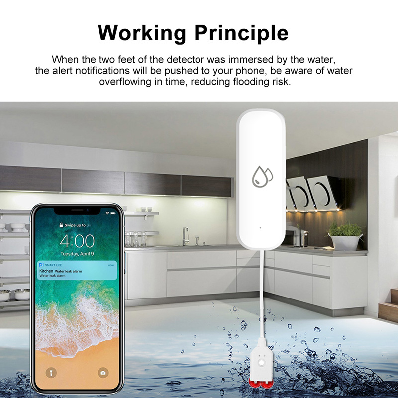 Tuya WiFi Water Leakage Alarm  - đánh giá và giá Home Security With Monitoring