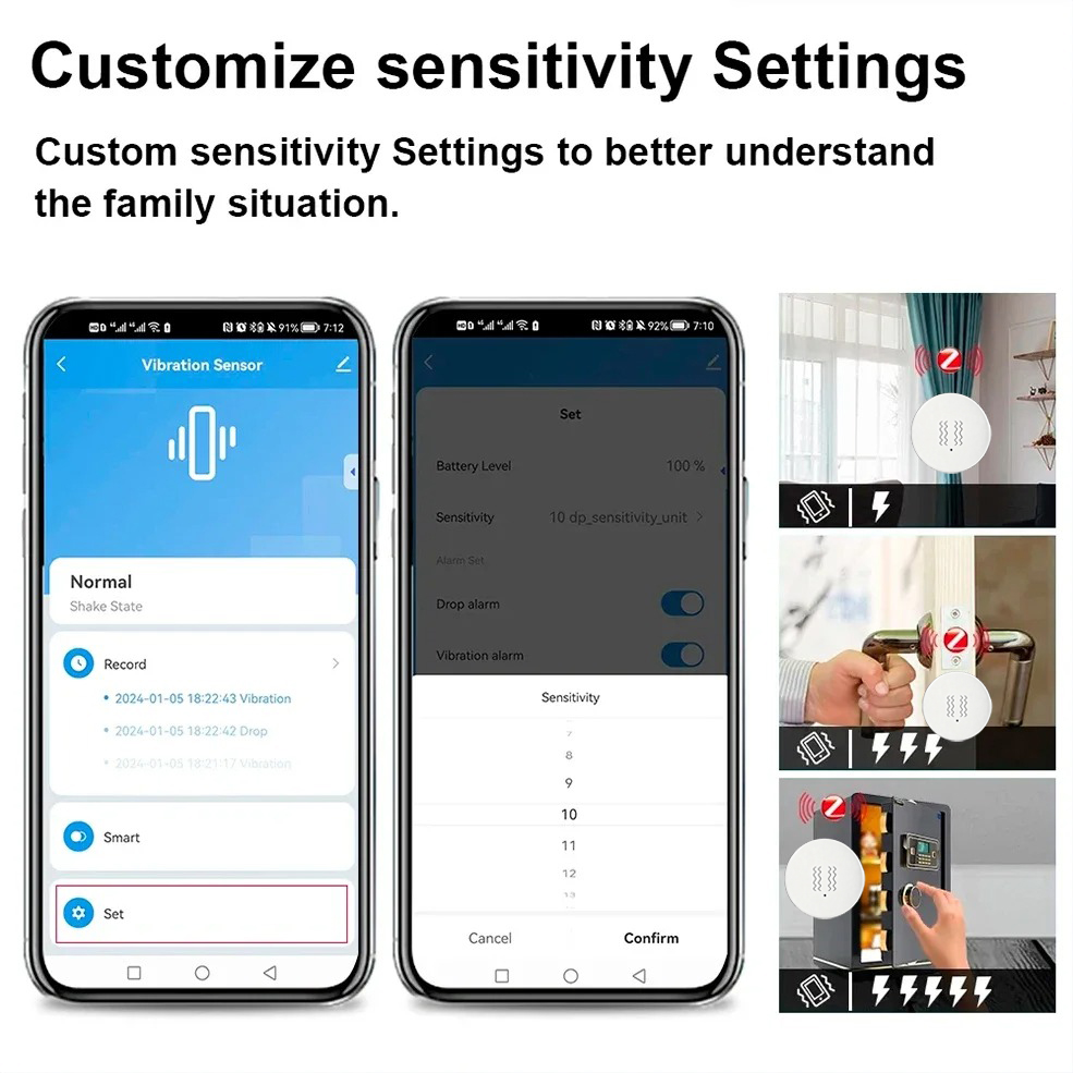 Tuya ZigBee Smart Vibration &  - đánh giá và giá Home Security Services
