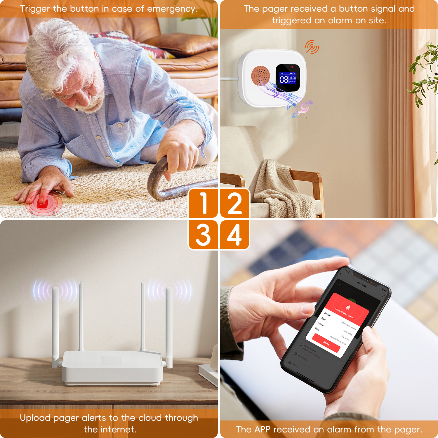 Emergency Call Button for Seni - đánh giá và giá Home Security With Monitoring