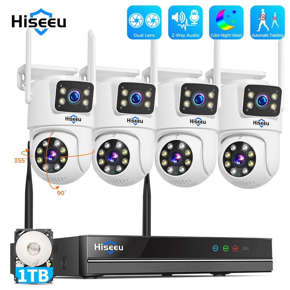 Hiseeu 6MP WiFi Dual Lens Came - đánh giá và giá Home Security With Monitoring