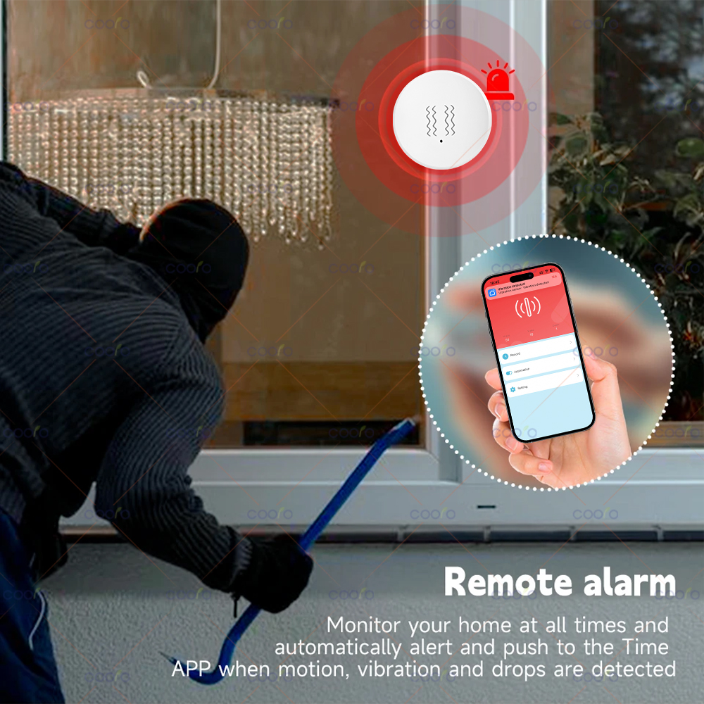 ZigBee Tuya Smart Vibration Se - đánh giá và giá Home Security With Monitoring