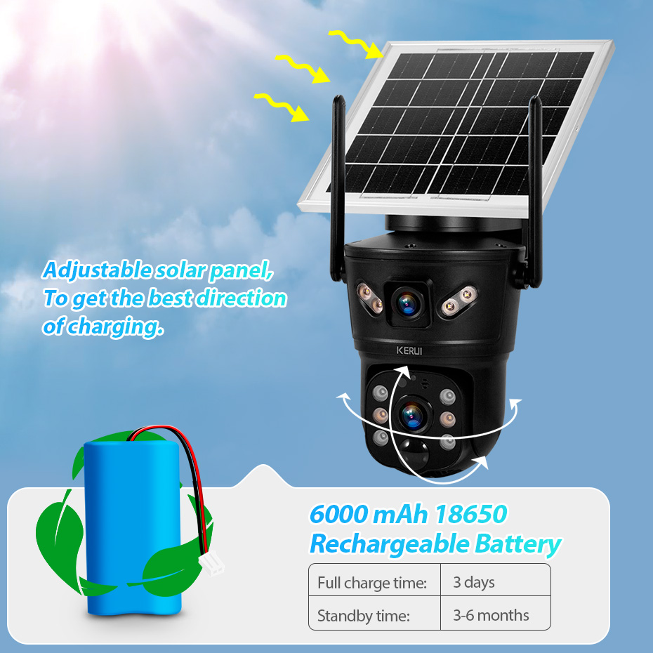 KERUI Outdoor 6MP Solar Camera - đánh giá và giá Home Security Services