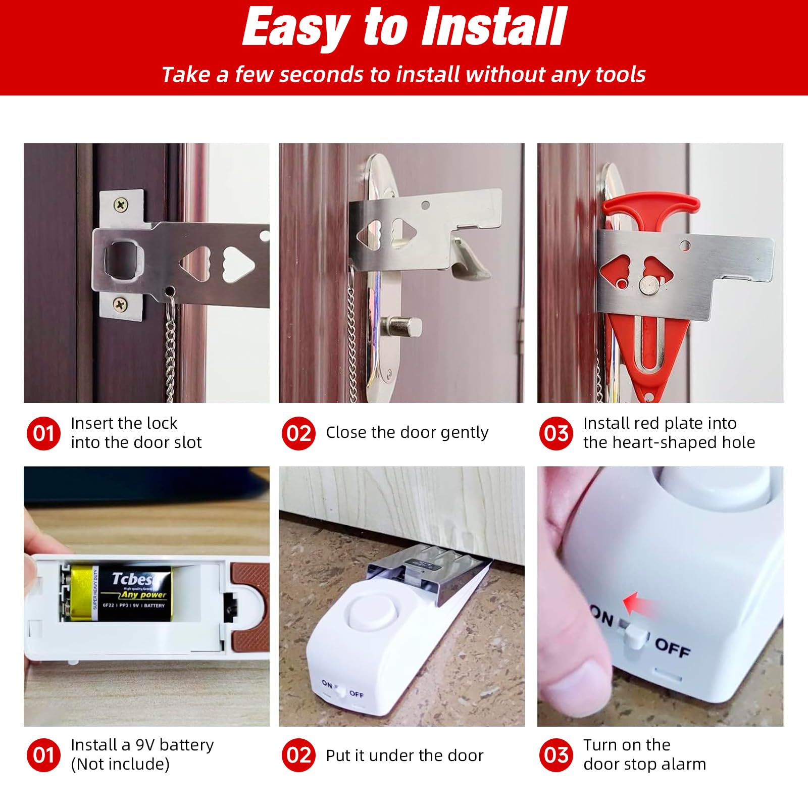 Portable Door Stop Alarm Trave - đánh giá và giá Home Security Providers