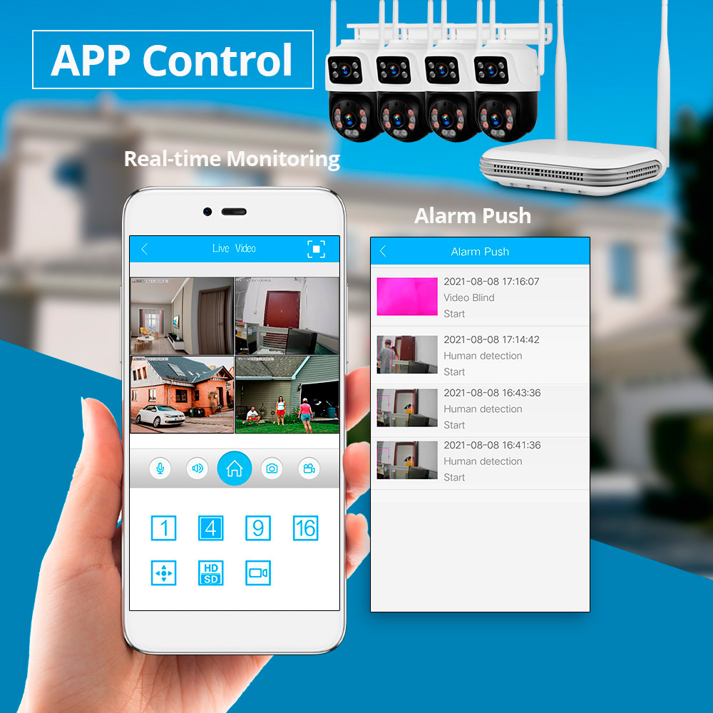 KERUI 2K 4MP Outdoor Full HD S - đánh giá và giá Home Security With Monitoring