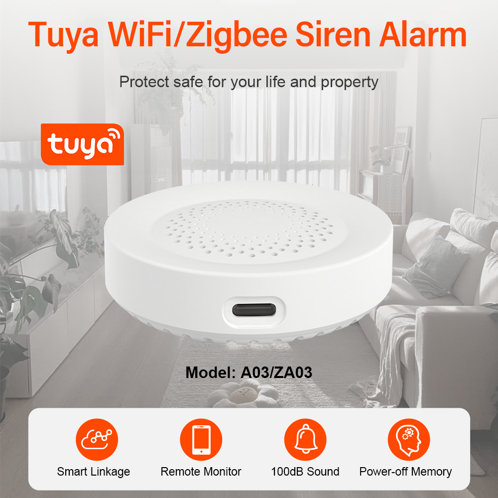 Tuya Zigbee WiFi Siren Alarm F - đánh giá và giá Home Security Siren